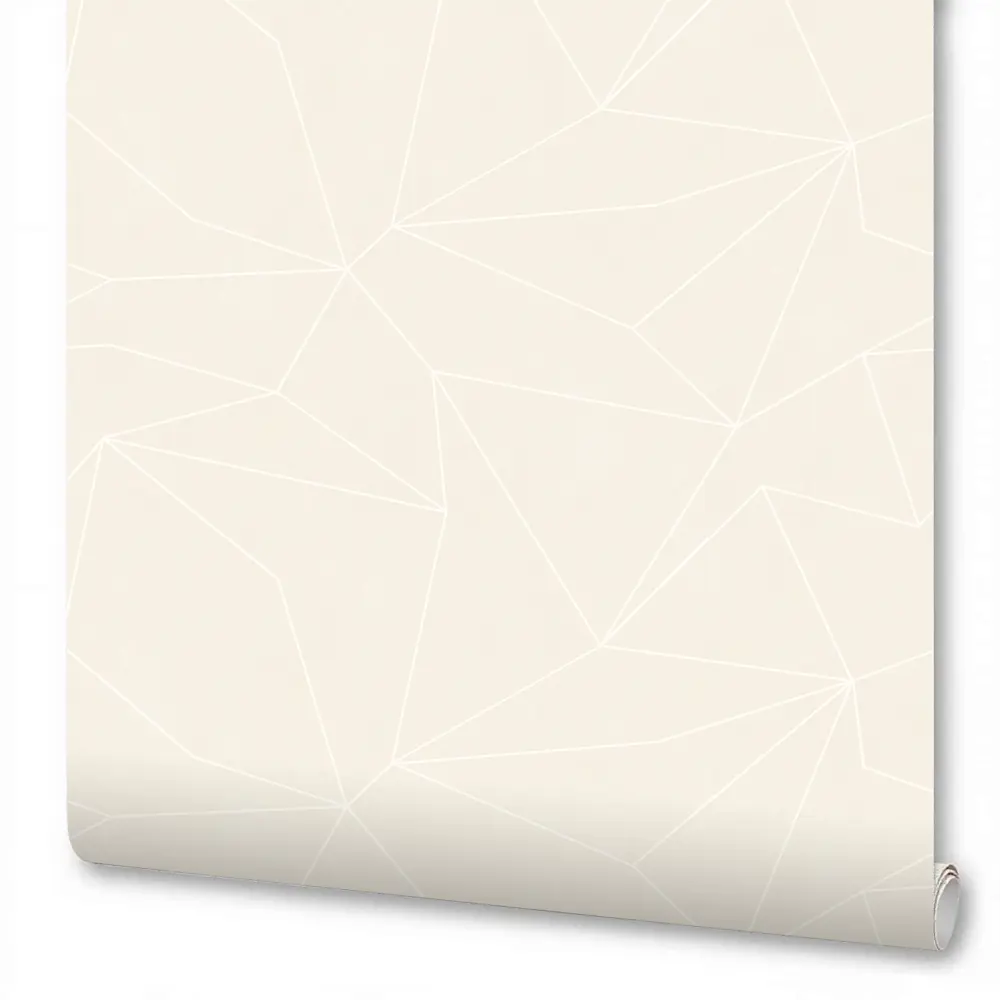 Обои флизелиновые Wallsecret Pazzle светло-бежевые с геометрическим рисунком 89416665 STLM-1578674