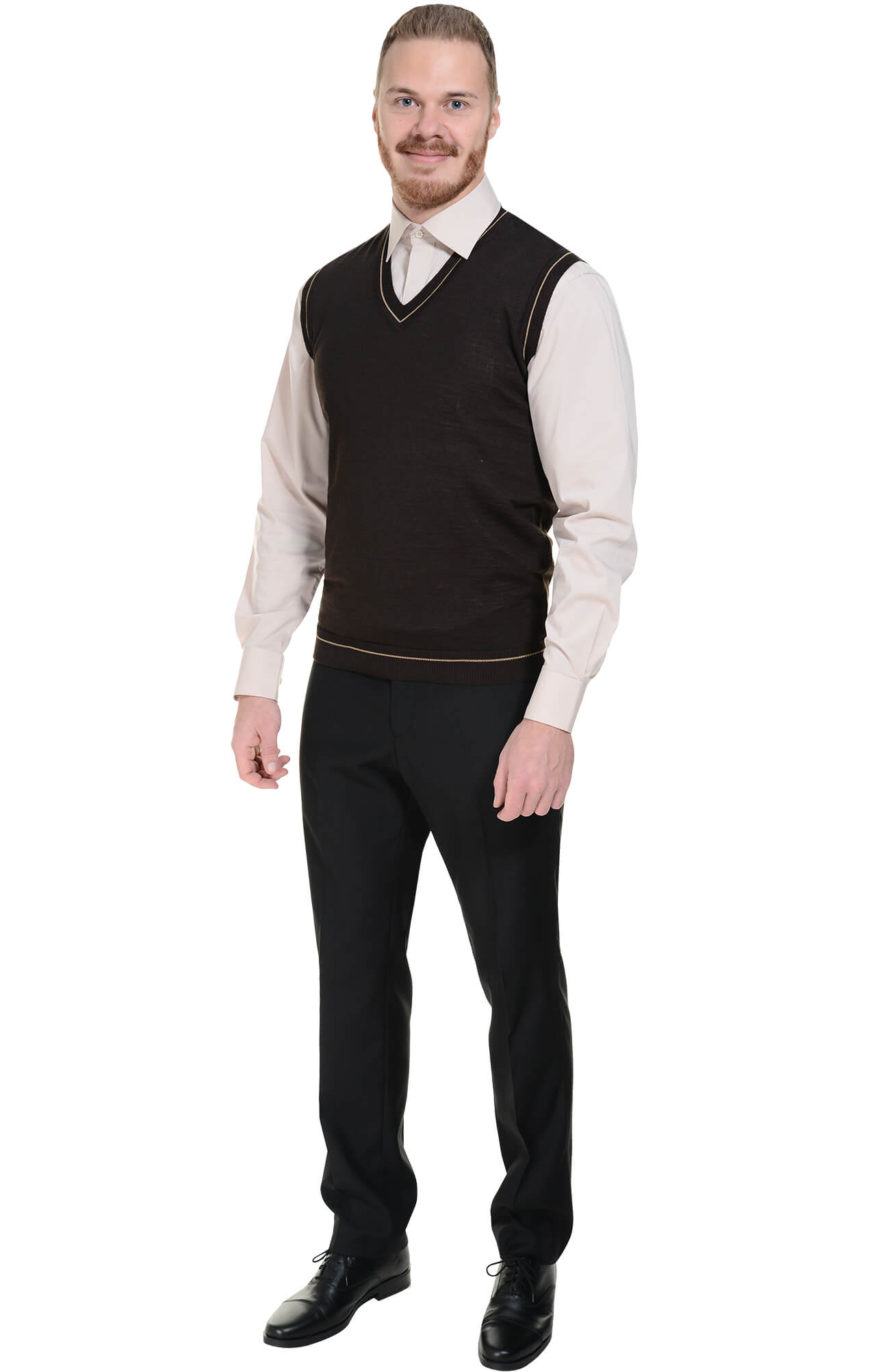 5042986 Жилет трикотажный мужской в ассортименте  Одежда для официантов  размер 56-58 Спецодежда  - Вид №2