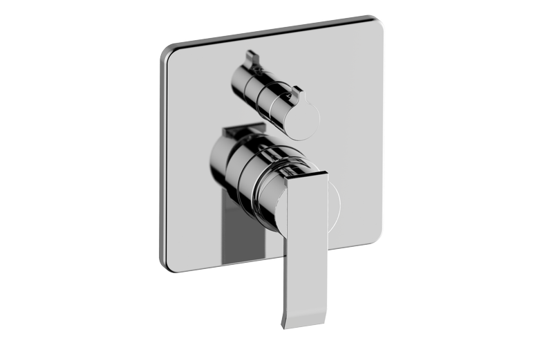 E-17040-LM38N-T 3/4” concealed shower mixer and diverter with 2 outlets - Trim only GRAFF Qubic