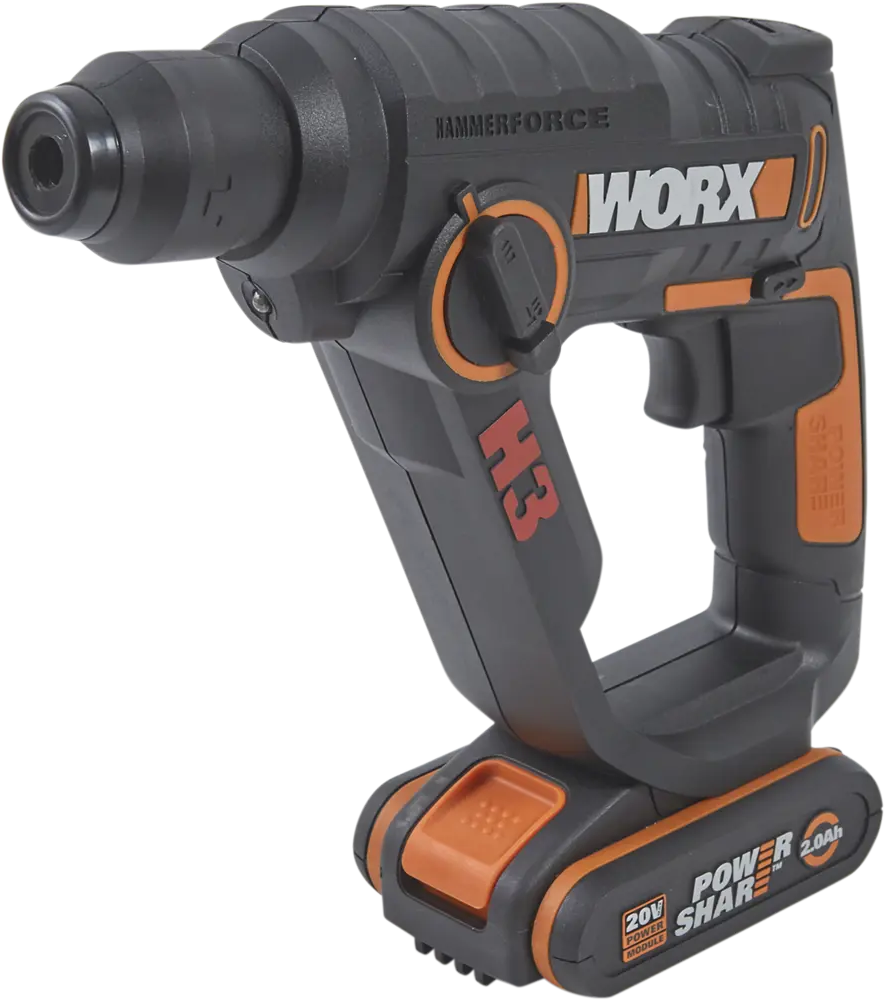 WORX WX390.1 — компактный аккумуляторный перфоратор 3-в-1 с системой PowerShare 82342465