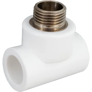 Тройник комбинированный РВК 20x1/2"x20 мм НР полипропилен 20802