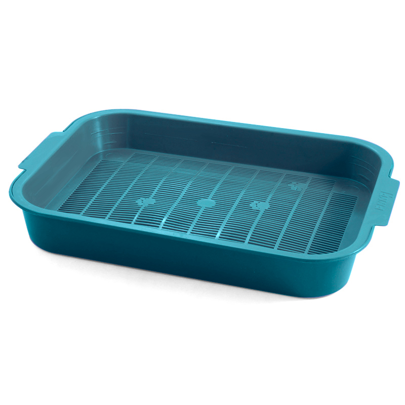 ПР0059118 Туалет для кошек Колор с сеткой, бирюзовый, 38х28х5,5см GAMMA 