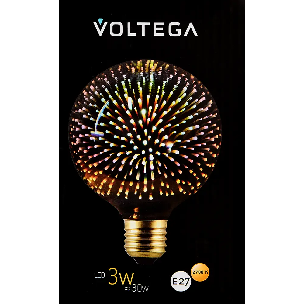 Декоративная филаментная лампа Voltega G95 3D 3Вт E27 ретро-стиль 89345988 STLM-1358645 - Вид №3