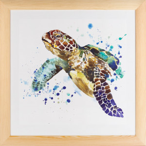 82206341 Постер в раме 40х40 см «Черепаха»