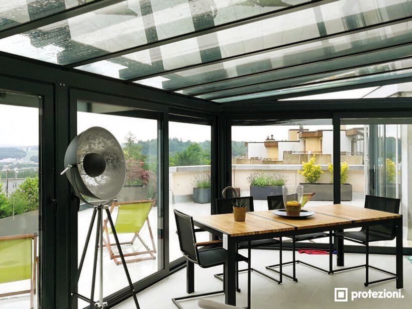 Навесная кровля с фиксированной крышей холодного разреза Protezioni ARCH-00108884 - Вид №4