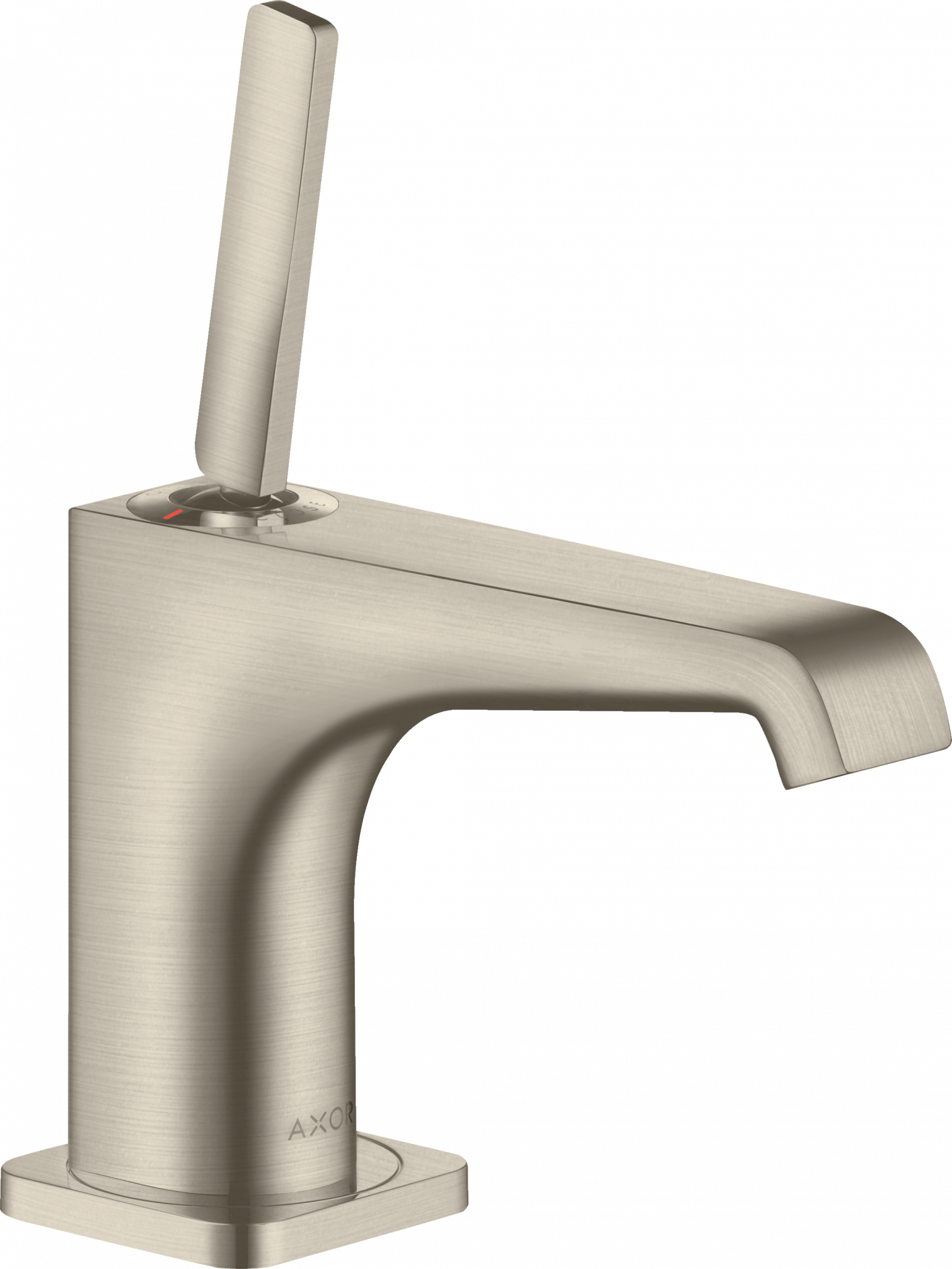 36102820 Смеситель для раковины 90, однорычажный, со стержневой ручкой, для умывальников со сливным гарнитуром AXOR CITTERIO E