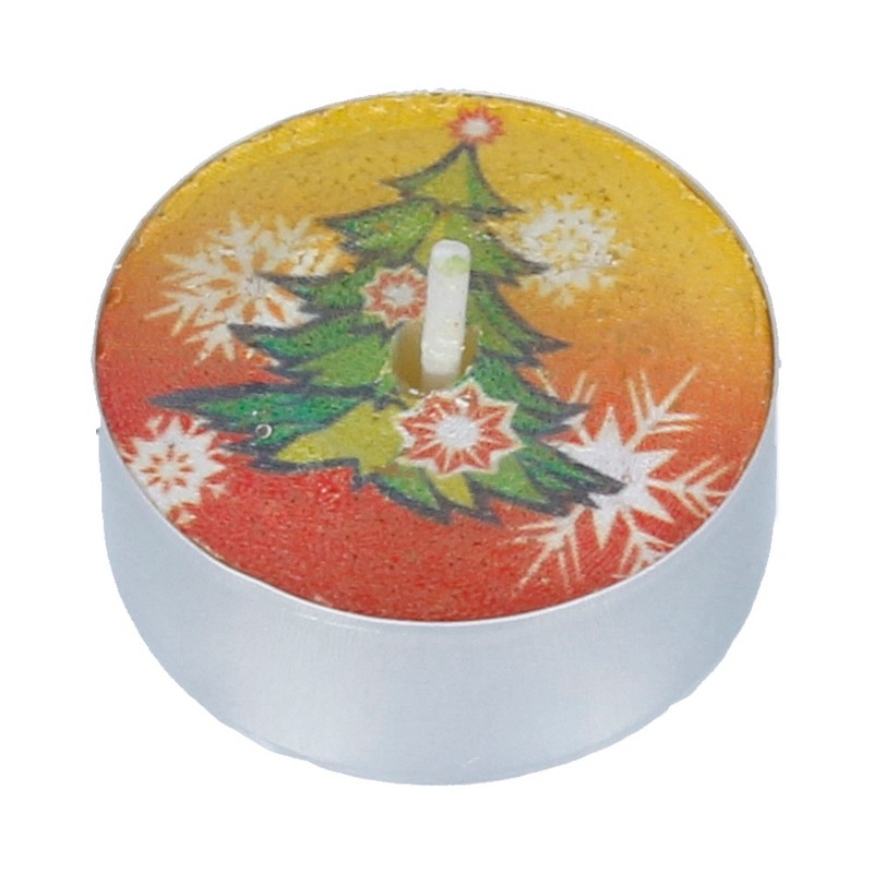 0019 Свеча в гильзе "Новогодний микс" 1.5 x 3.7 см 15 г Омский Свечной 