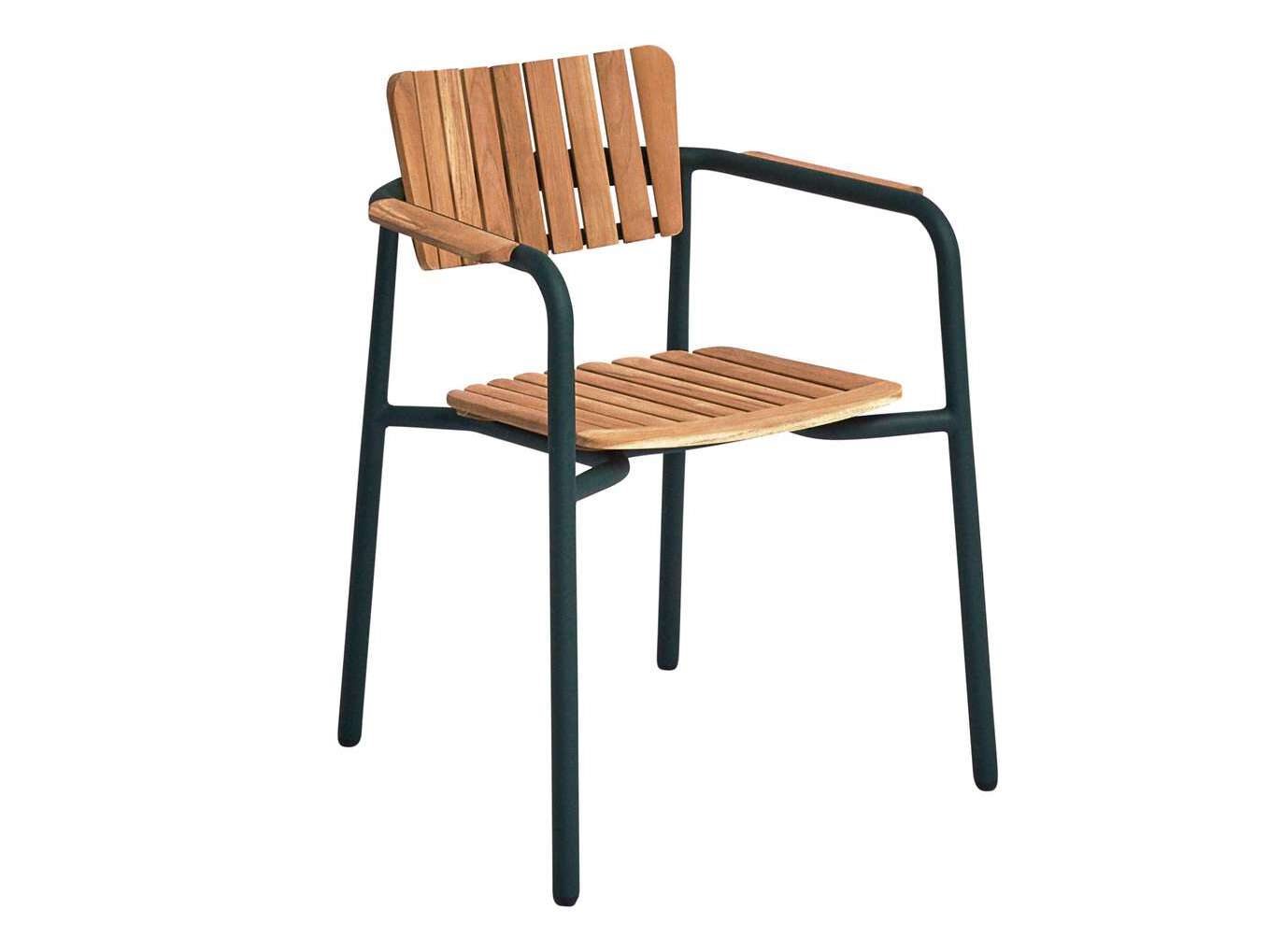 Алюминиевый и ТИК штабелируемый садовый стул с подлокотниками Mindo Mindo 119 ARCH-00017726