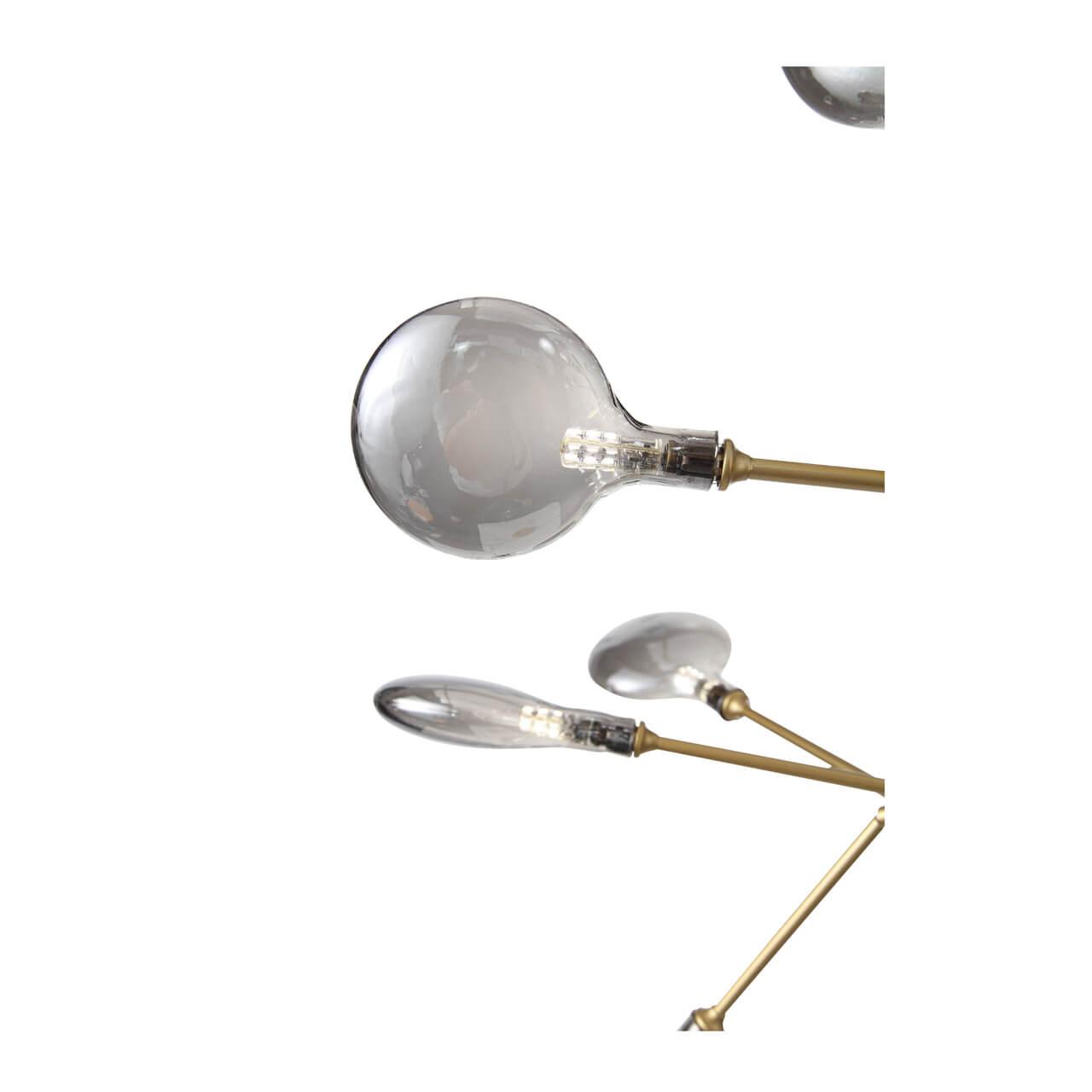 Торшер светодиодный 180х80 см золото с белым Riccardo SL411.215.27 ST LUCE ФЛОРИСТИКА 00-3889407 Белый;золото  - Вид №1