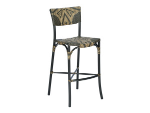 Высокий садовый стул из синтетической ткани со спинкой