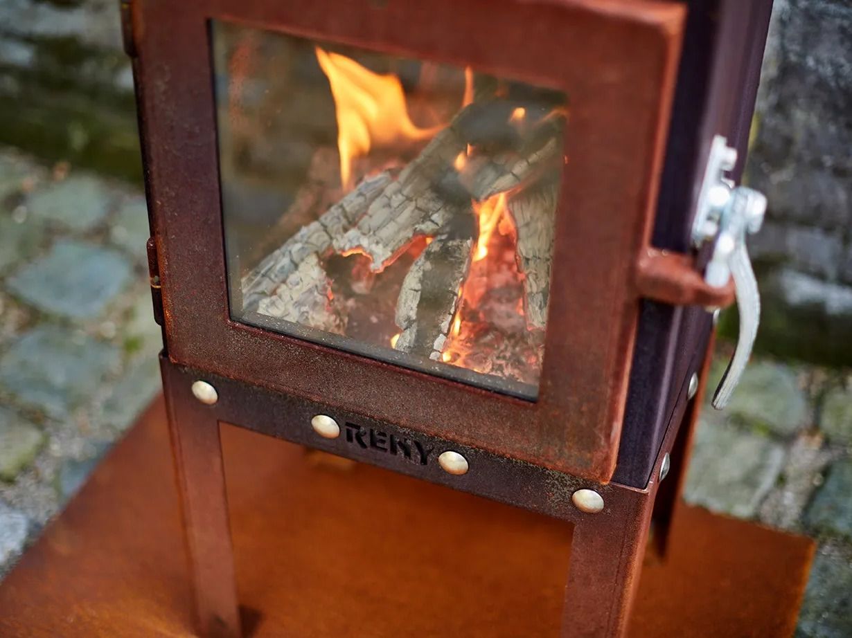 Автономный закрытый камин из стали Corten™ RB73 PIQUIA ARCH-00140839 - Вид №4