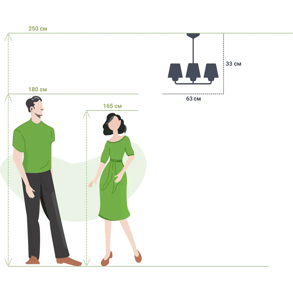 Люстра на штанге Kles, 5 ламп, 15 м², цвет белый/дерево LAMPLANDIA STLM-2071881 - Вид №4