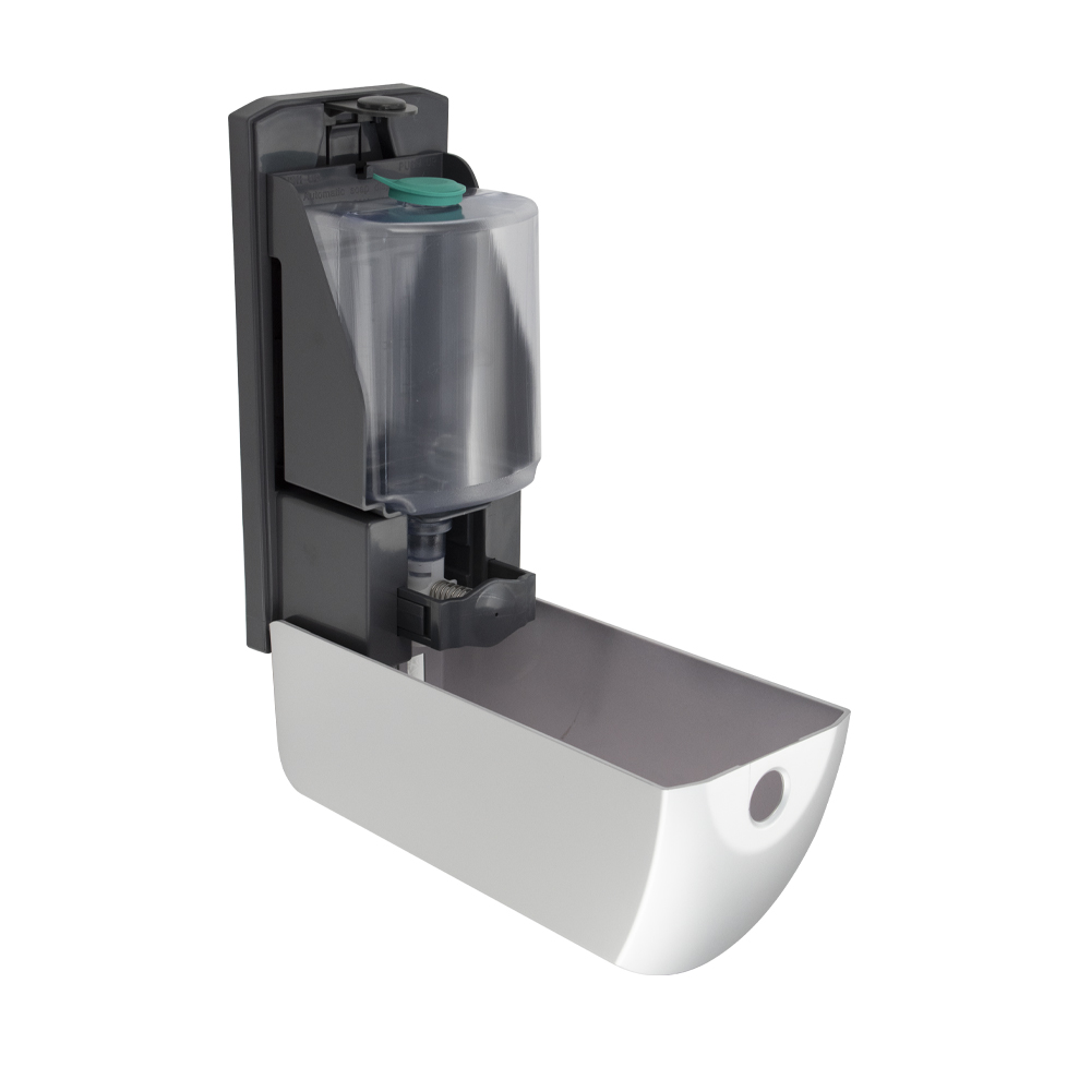 GFmark - Дозатор СЕНСОРНЫЙ, ПЕНА, пластик АБС, СЕРЫЙ, большой, с глазком - капля, 1000 мл,, код: 6397  - Вид №1