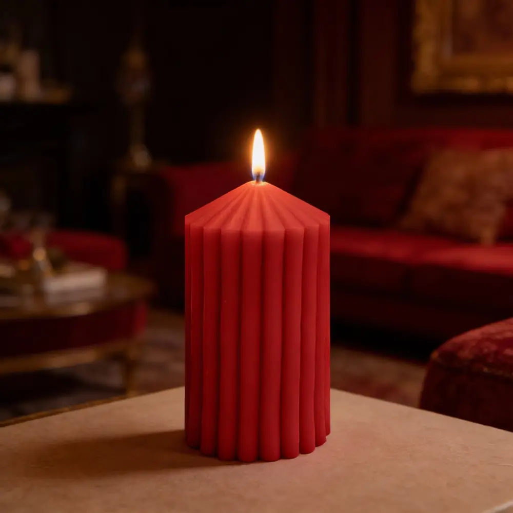 Античная свеча Грани 8 см цвет красный Santreyd STLM-2141328 - Вид №5