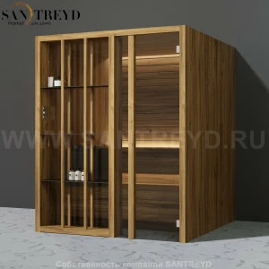 Effegibi YOKU.S60 SA.70100017 Сауна с правой дверью. Мощность: 6 кВт макс. Размеры: длина 174 см, ширина 170 см. Отделка: термообработанное дерево