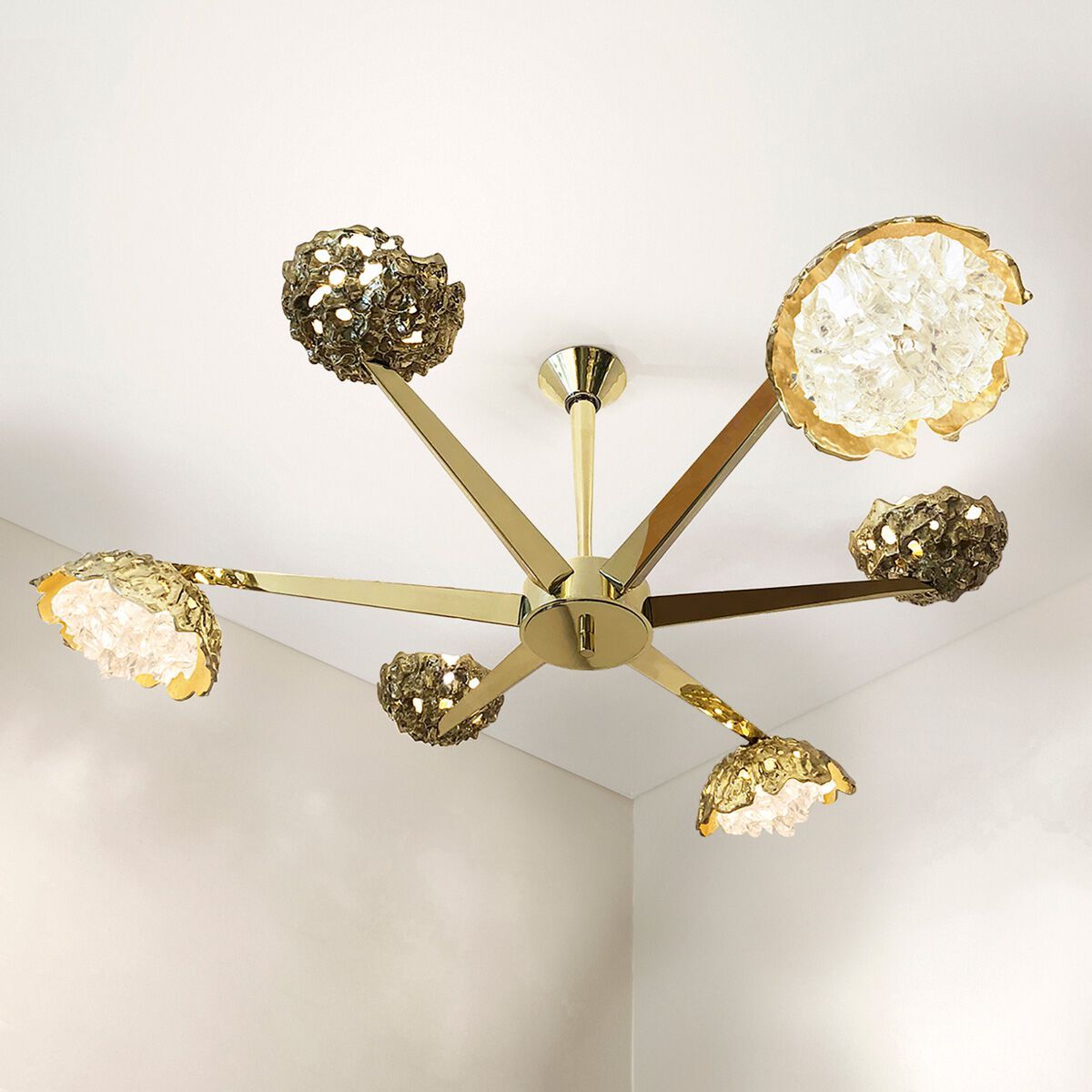 Потолочный светильник из латуни с кристаллами GASPARE ASARO FUSIONE ARCH-00144668 - Вид №2