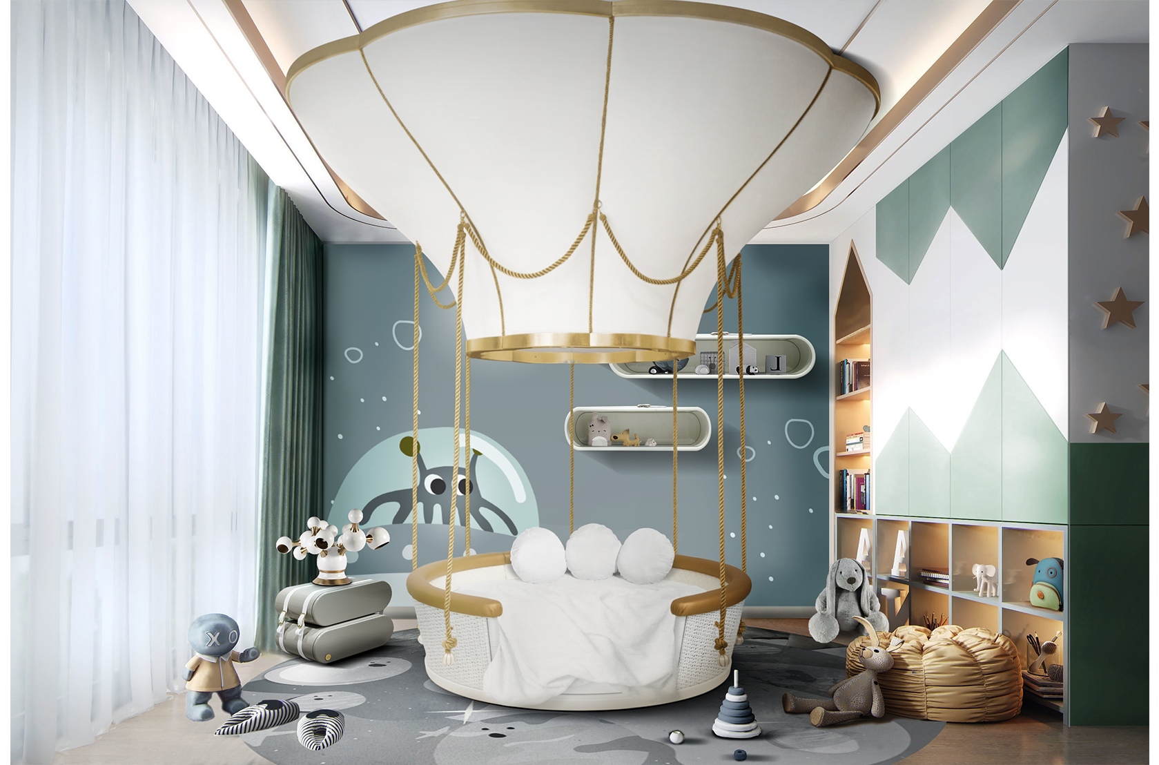 CIST641 Полки в детскую Облако Маленькое Circu  - Вид №5