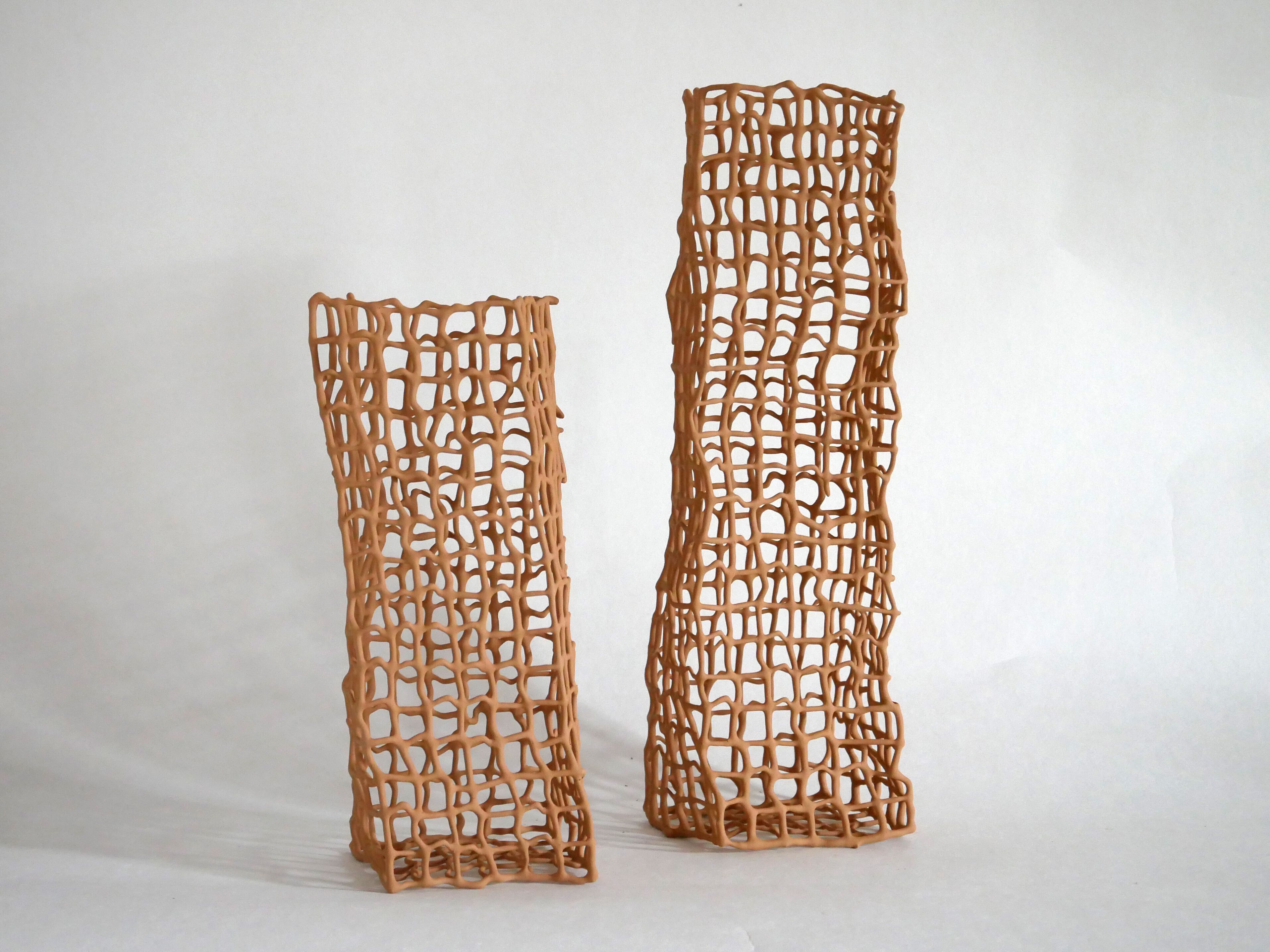 Квадратная глиняная ваза LO Contemporary Коралл ARCH-00103697 - Вид №1