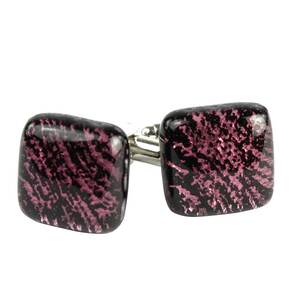 4231 ORIGINALMURANOGLASS Запонки сиреневые - муранское стекло OMG 1 см