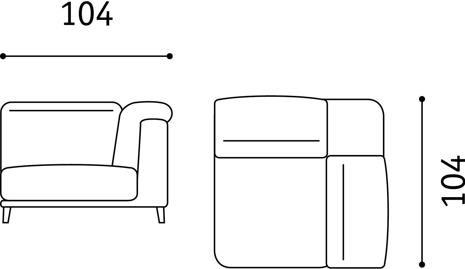 Febal Casa Съемный тканевый диван с подголовником sun-id-1358754 - Вид №15