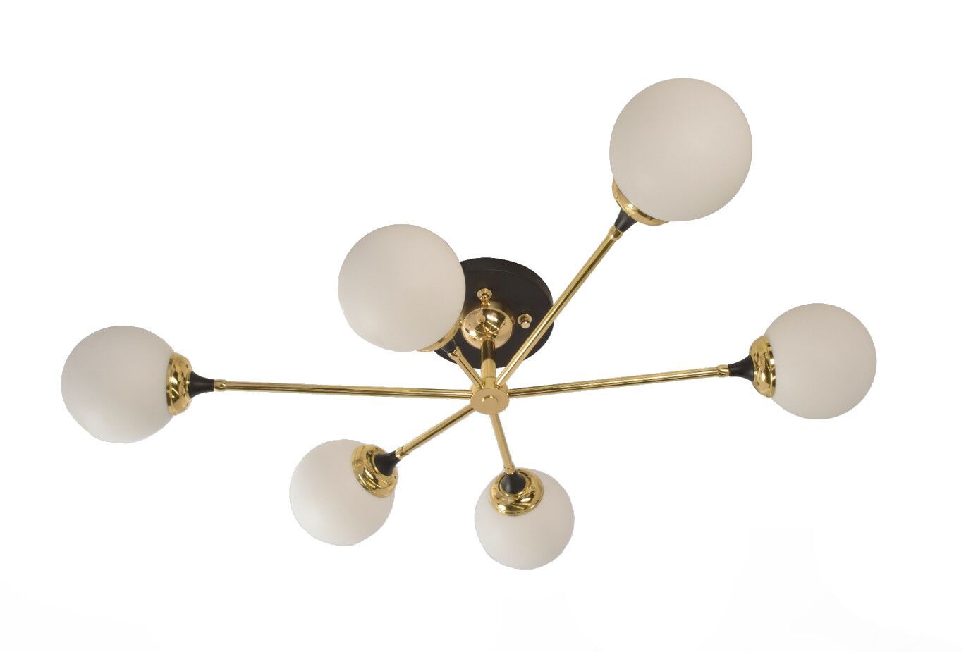 Светодиодный потолочный светильник из латуни и стекла Lampex Italiana Vega ARCH-00006764