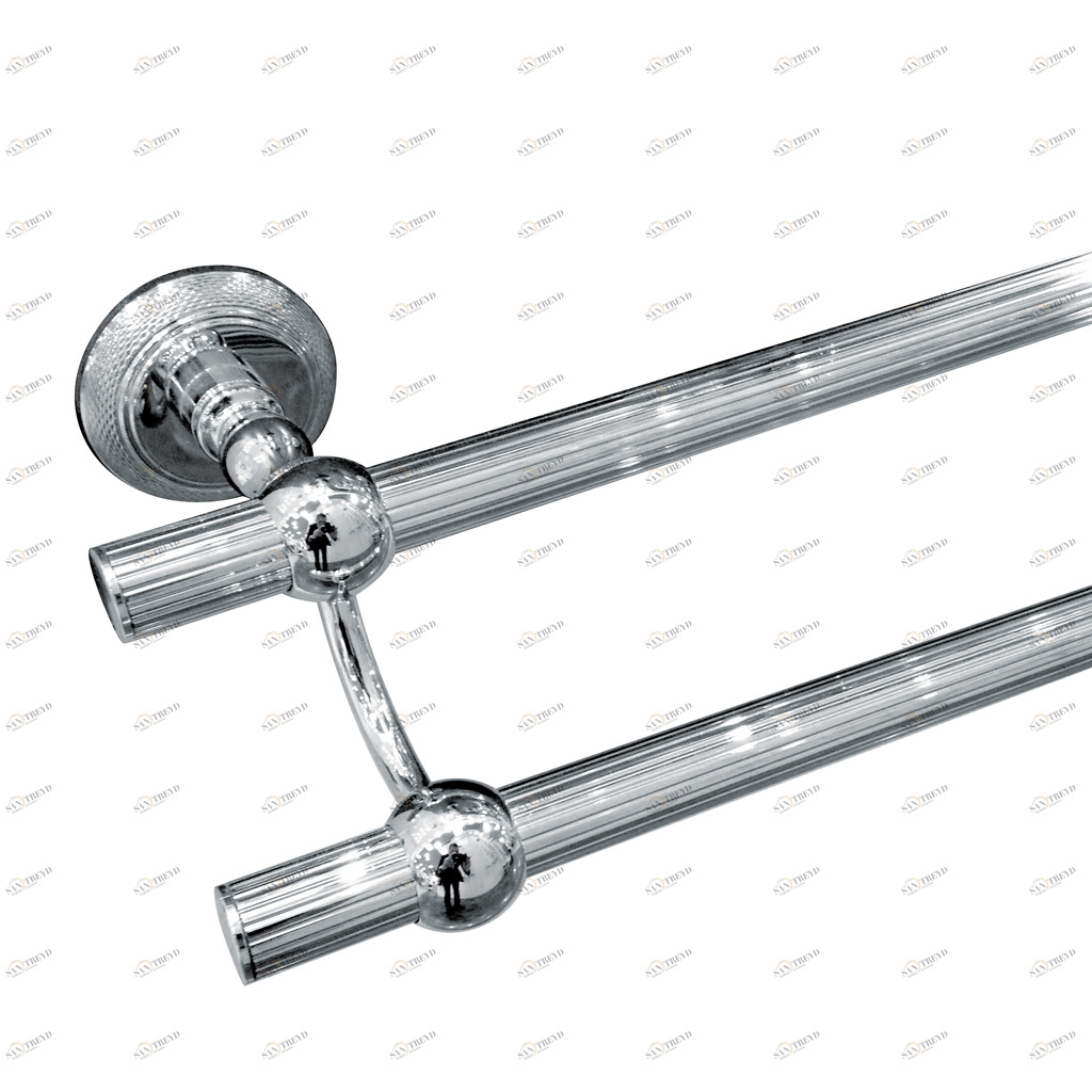 C36-509 C36-509 Настенный двойной полотенцесушитель ДРАГОЦЕННОСТЬ Cristal & Bronze BIJOU 