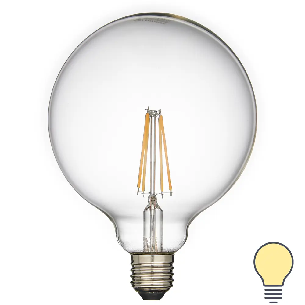 Лампа умная светодиодная Osram Smart Plus E27 220-240 В 5.5 Вт шар большой прозрачная 806 лм, теплый белый свет LEDVANCE STLM-2173477