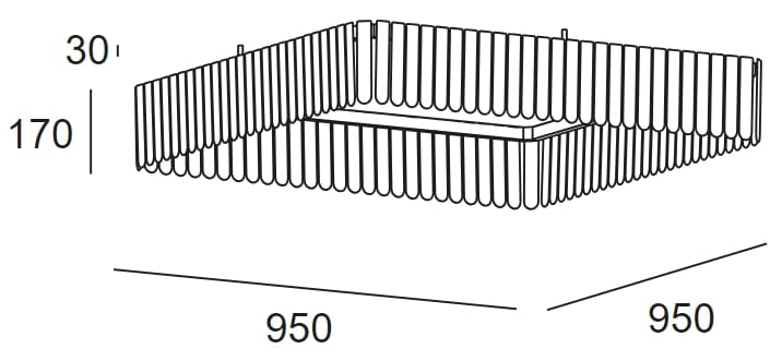 Светодиодный потолочный светильник из поликарбоната LedsC4 Scarlett ARCH-00013861 - Вид №12