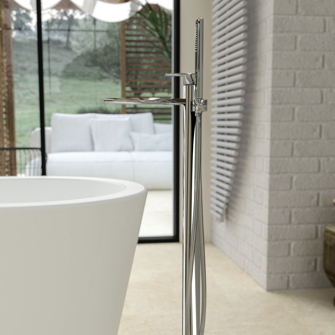 Смеситель для ванны с ручным душем Ercos Италия R ARCH-00129312 - Вид №1