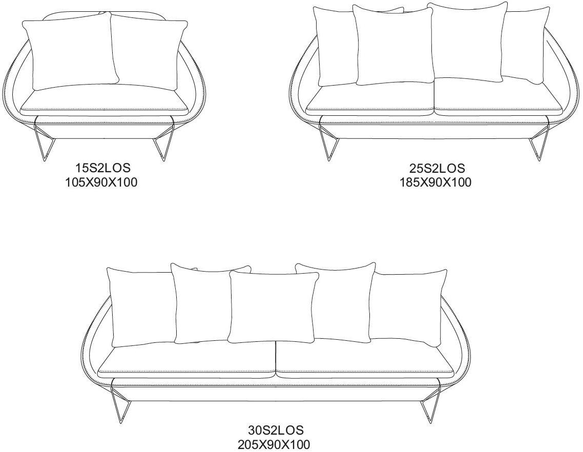 Recor Home 3-х местный тканевый диван Brunello sun-id-1375040 - Вид №4