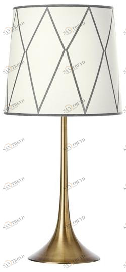 Possoni Illuminazione Настольная лампа из сатинированной латуни с абажуром Epoque 555/lg