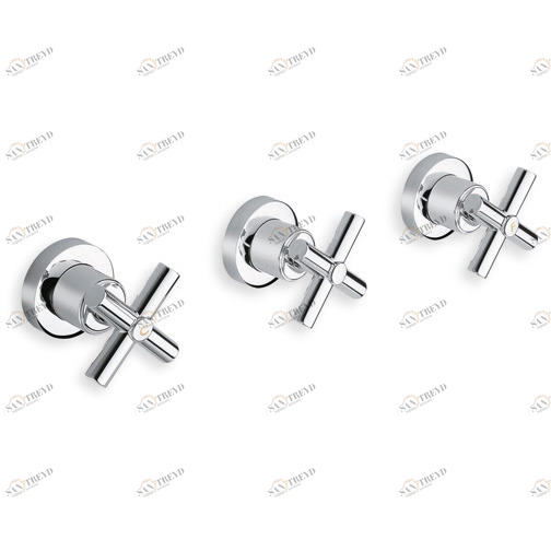 CRIEV115 Смеситель для ванны и душа скрытого монтажа с 3 отверстиями и переключателем на 3 выхода Cristina Rubinetterie 