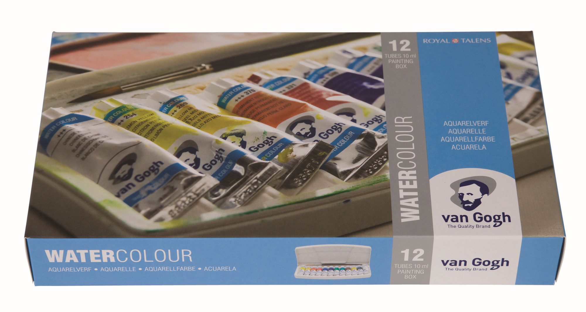 20800112 Краска акварель Набор акварельных красок Van Gogh 12цв*10мл пластиковый короб Royal Talens 
