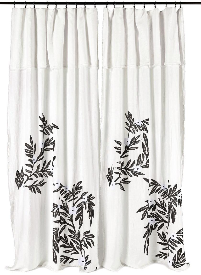 Élitis Штанговая занавеска с принтом из льна sun-id-1453495 - Вид №2