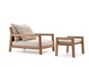 Садовое кресло из тикового дерева с подлокотниками