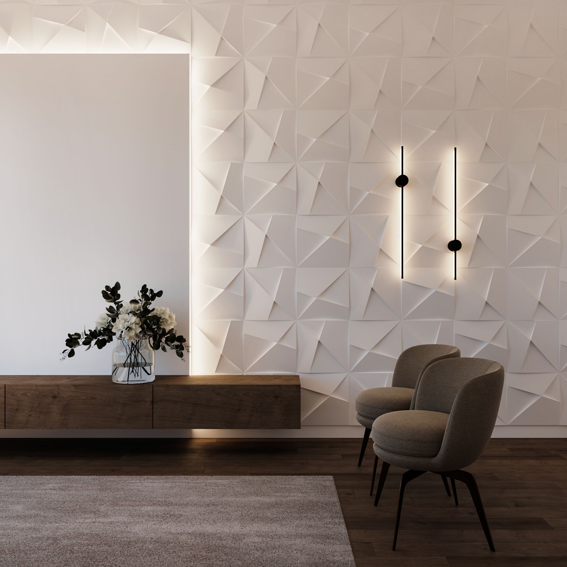 Трехмерное гипсовое покрытие WallDeco дизайн ARCH-00088046 - Вид №1