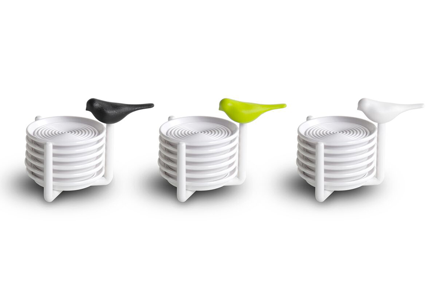 QL10303-WH Набор подставок под чашки sparrow, белый Qualy  - Вид №2