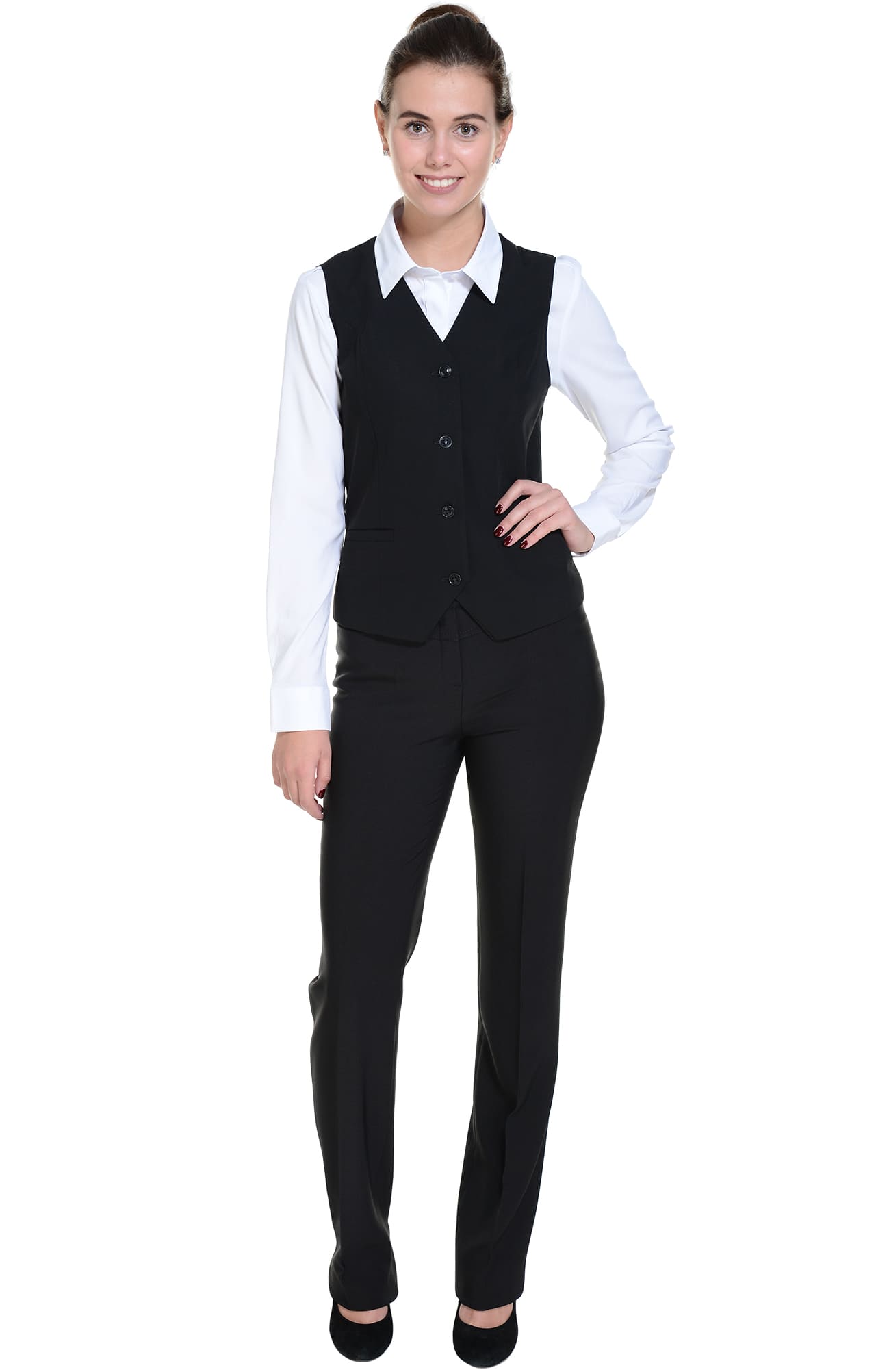 62871 Жилет  женский BLACK El-Risto  Одежда для официантов  размер 42  - Вид №13