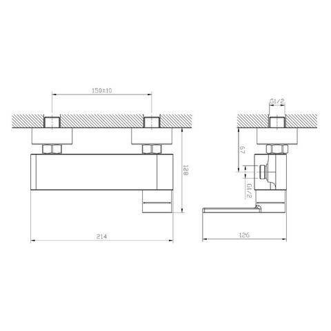 Orange Splito M36-200cr однозахватный смеситель для душа без аксессуаров Хром sun-id-1517089 - Вид №1