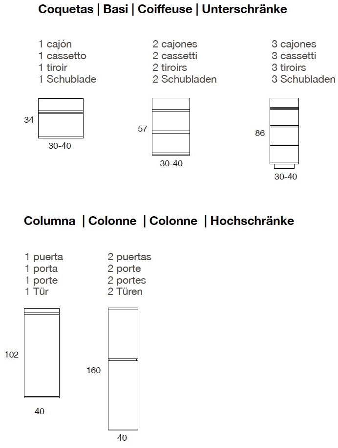 Fiora Двойная подвесная тумба под умывальник из полиуретана с ящиками Making sun-id-1383621 - Вид №4