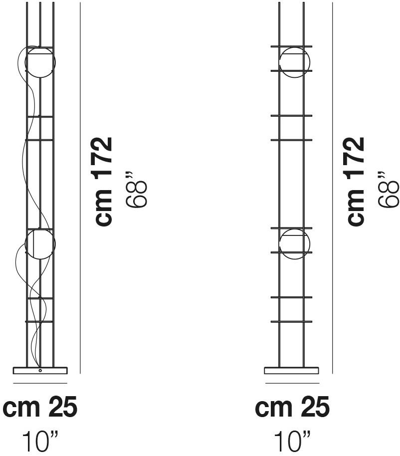 Vetreria Vistosi Светодиодный торшер из металла и дутого стекла Plot frame sun-id-1504359 - Вид №3