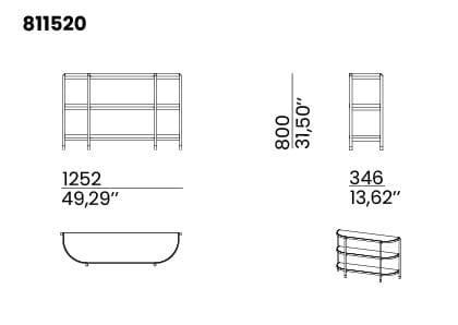 Полумесяц консоль с полками animovel Ньюпорт ARCH-00143449 - Вид №2