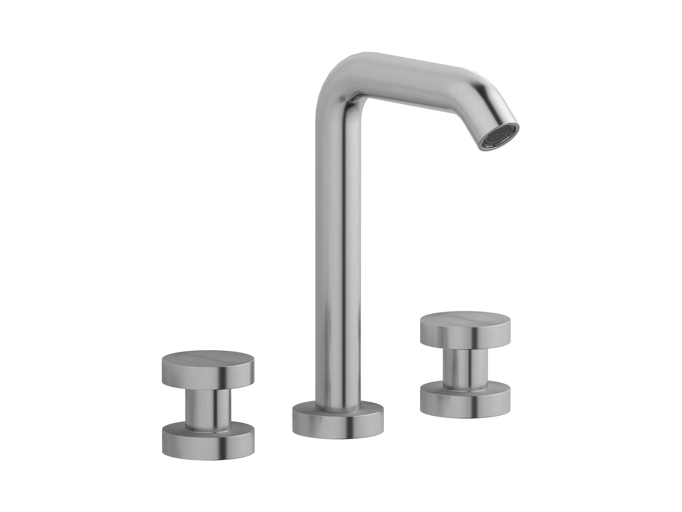 Смеситель для раковины с 3 отверстиями из нержавеющей стали с автоматическим сливом IB ARCH-00072111 - Вид №1