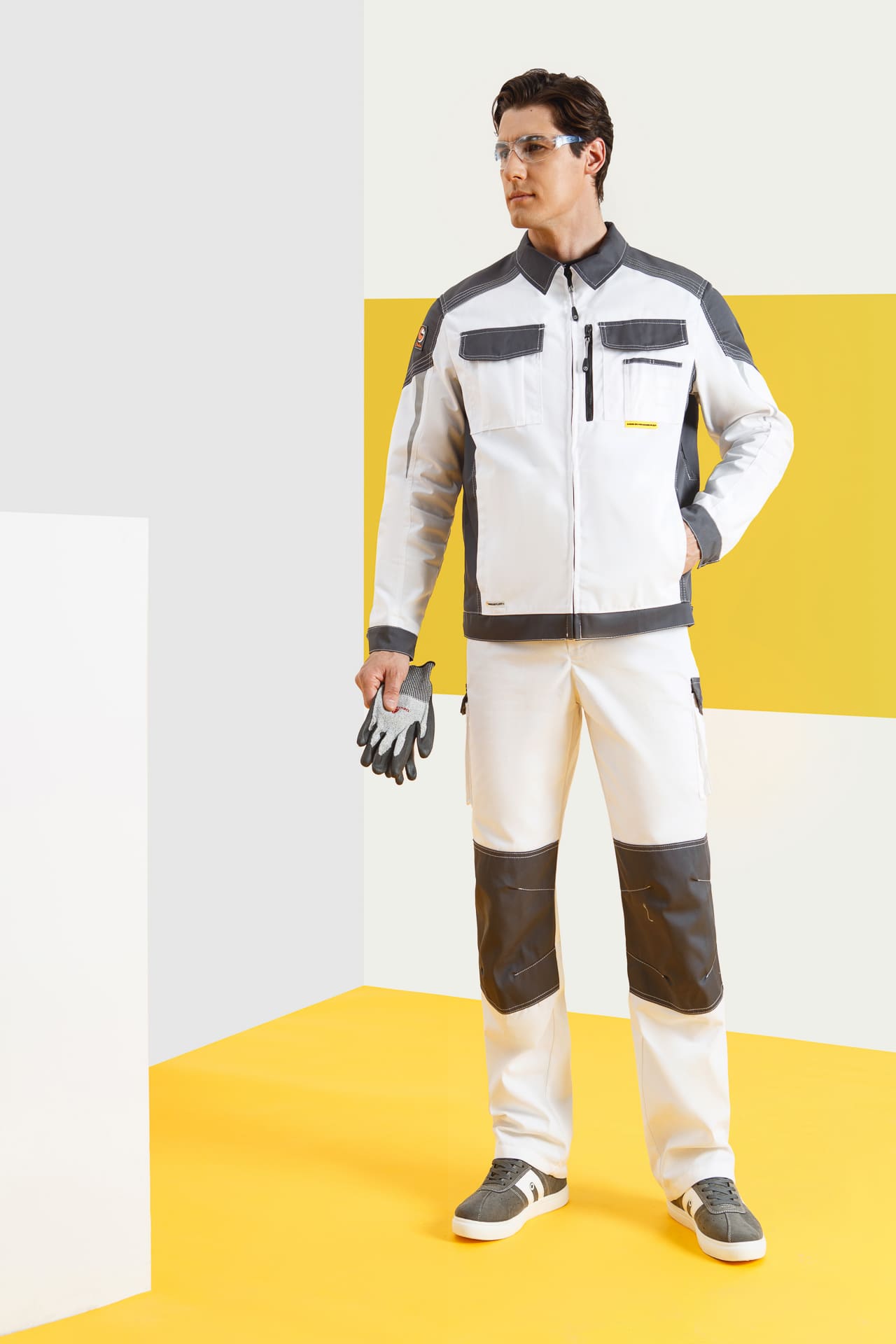 4974834 Костюм  NEW белый графит STATUS  Летняя спецодежда  размер 64-66/182-188  - Вид №6