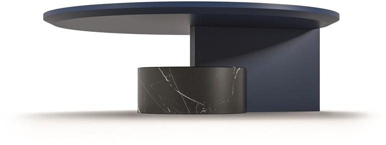 Cassina Круглый журнальный столик из дерева и мрамора Sengu sun-id-1419254 - Вид №1