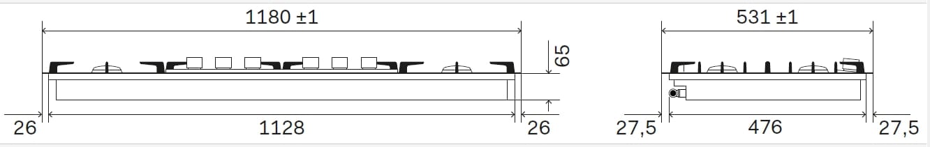 Газовая плита из нержавеющей стали Ilve Professional Plus ARCH-00093692 - Вид №2
