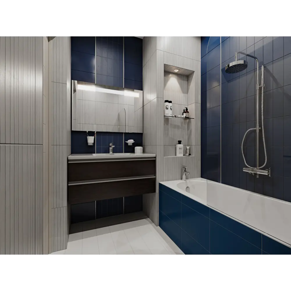 Плитка настенная Wave Tone 60x30 см 1.62 м2 цвет белый матовый BELANI STLM-2110288 - Вид №4