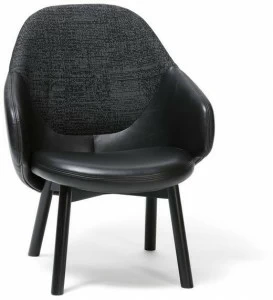 TON Кожаное кресло с подлокотниками Albu