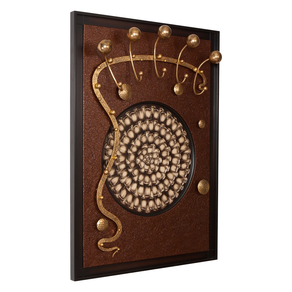 15007 Вешалка настенная Heri 2 Каштан BOGACHO 4627155810542 - Вид №1