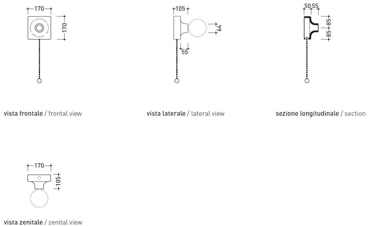 Ceramica Flaminia Настенный светильник из керамики Make-up Mkl17 - Вид №1